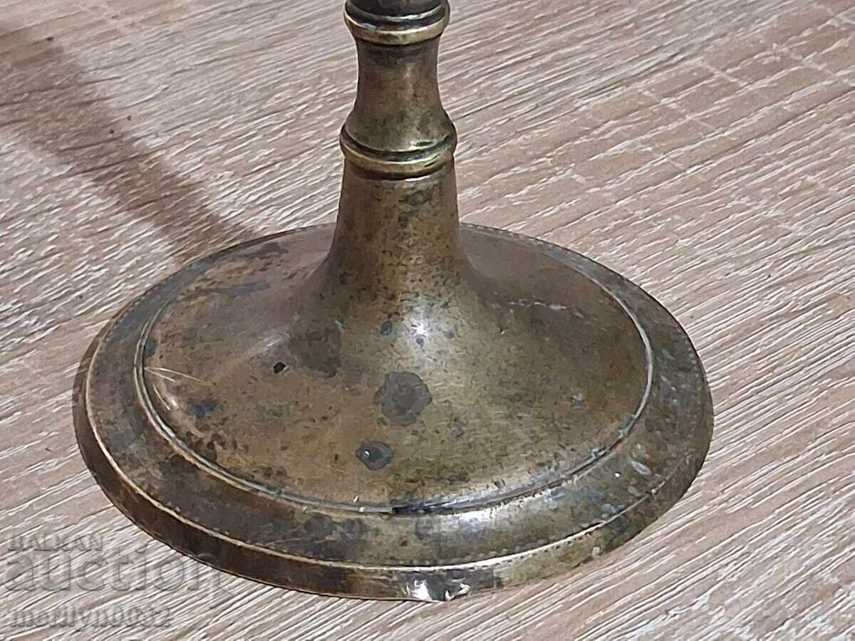 Παράδοση Ορειχάλκινο κηροπήγιο οθωμανικής περιόδου κερί λάμπα