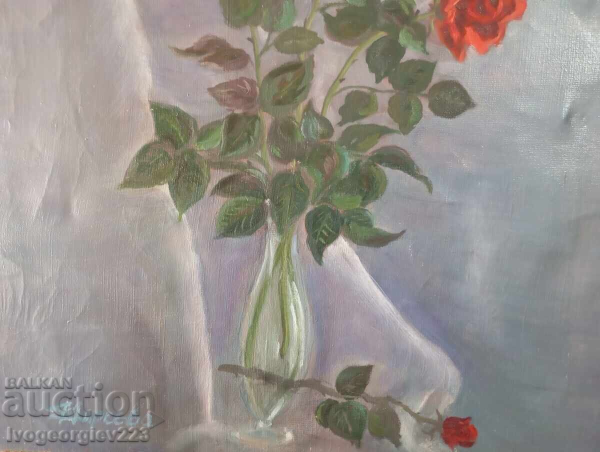 Auction  Painting - flowers
