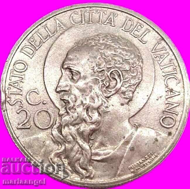 20 centesimi 1933-1934 Vatican Pius al XI-lea Jubileu - 7