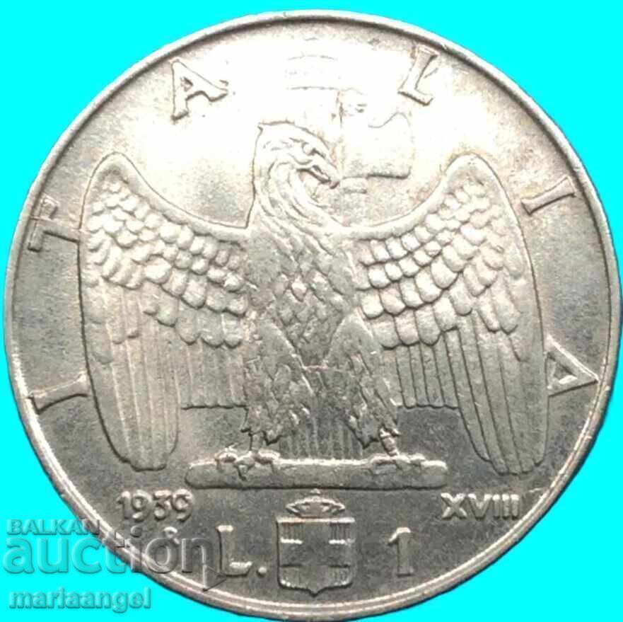 Licitație 1 Liră 1939 (XVIII) Italia Vultur