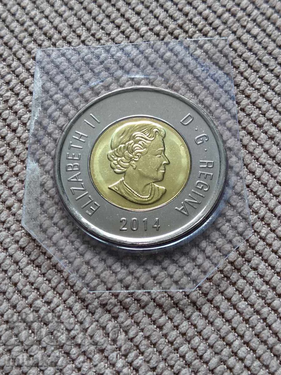 2 δολάρια 2014, Καναδάς με τιμή € 2.20 | 4.30 BGN