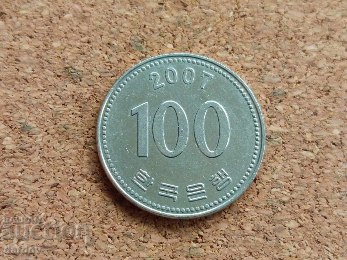 Coreea de Sud 100 won, 2007