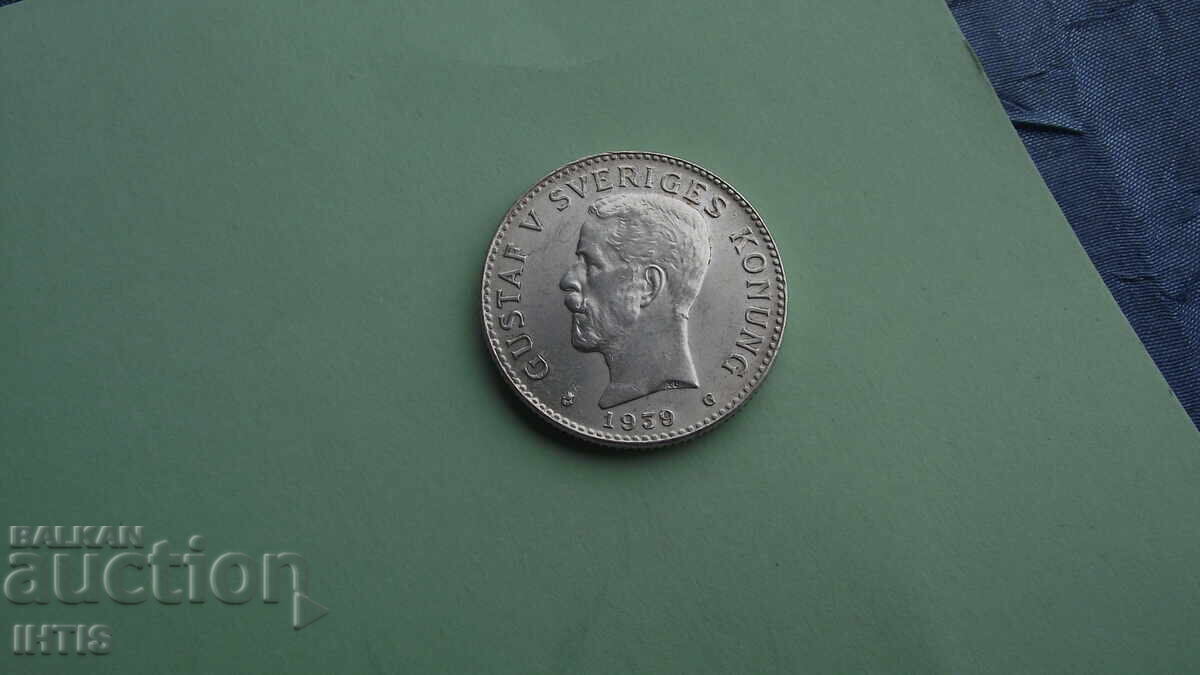 Auction  COIN - Sweden / GUSTAF V / - 2 Kronor - 1939 - from €0.01