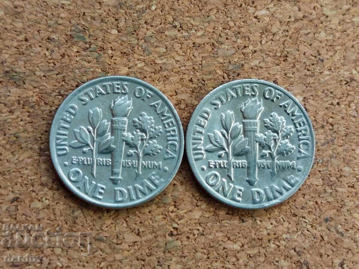 USA, 1 dime / 2 pcs with price € 0.60 | 1.17 BGN