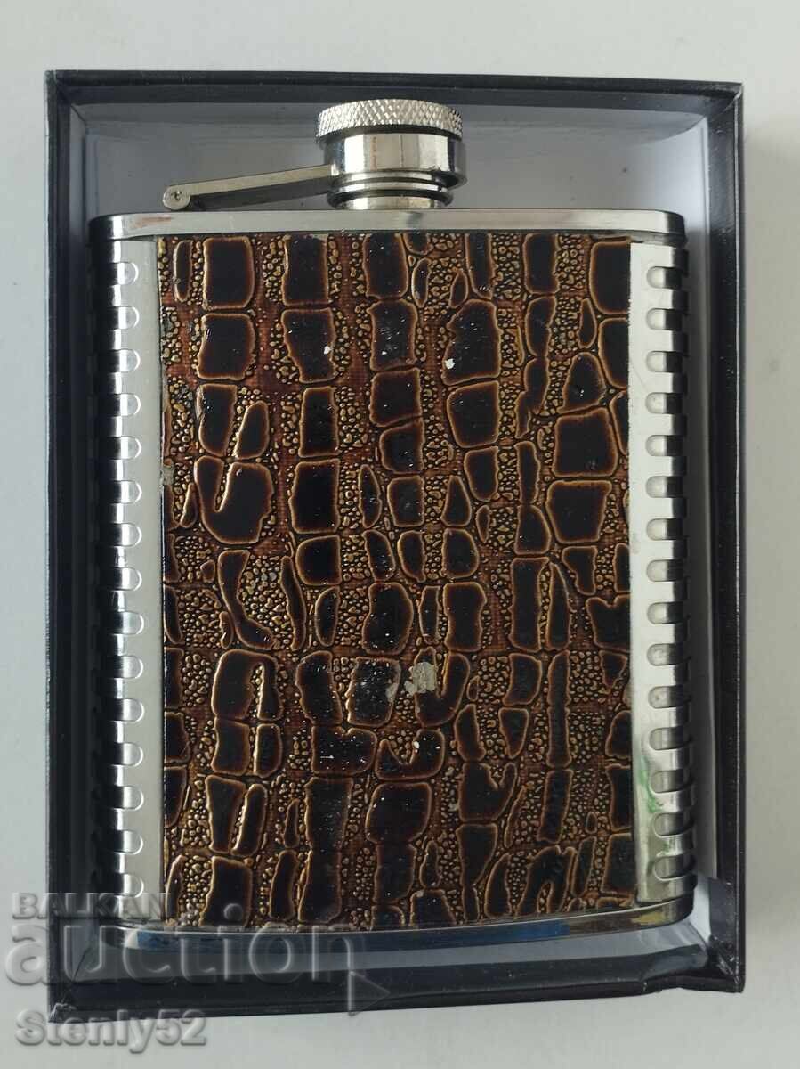 Ploscă pentru alcool nouă STAINLESS STEEL 7 oz