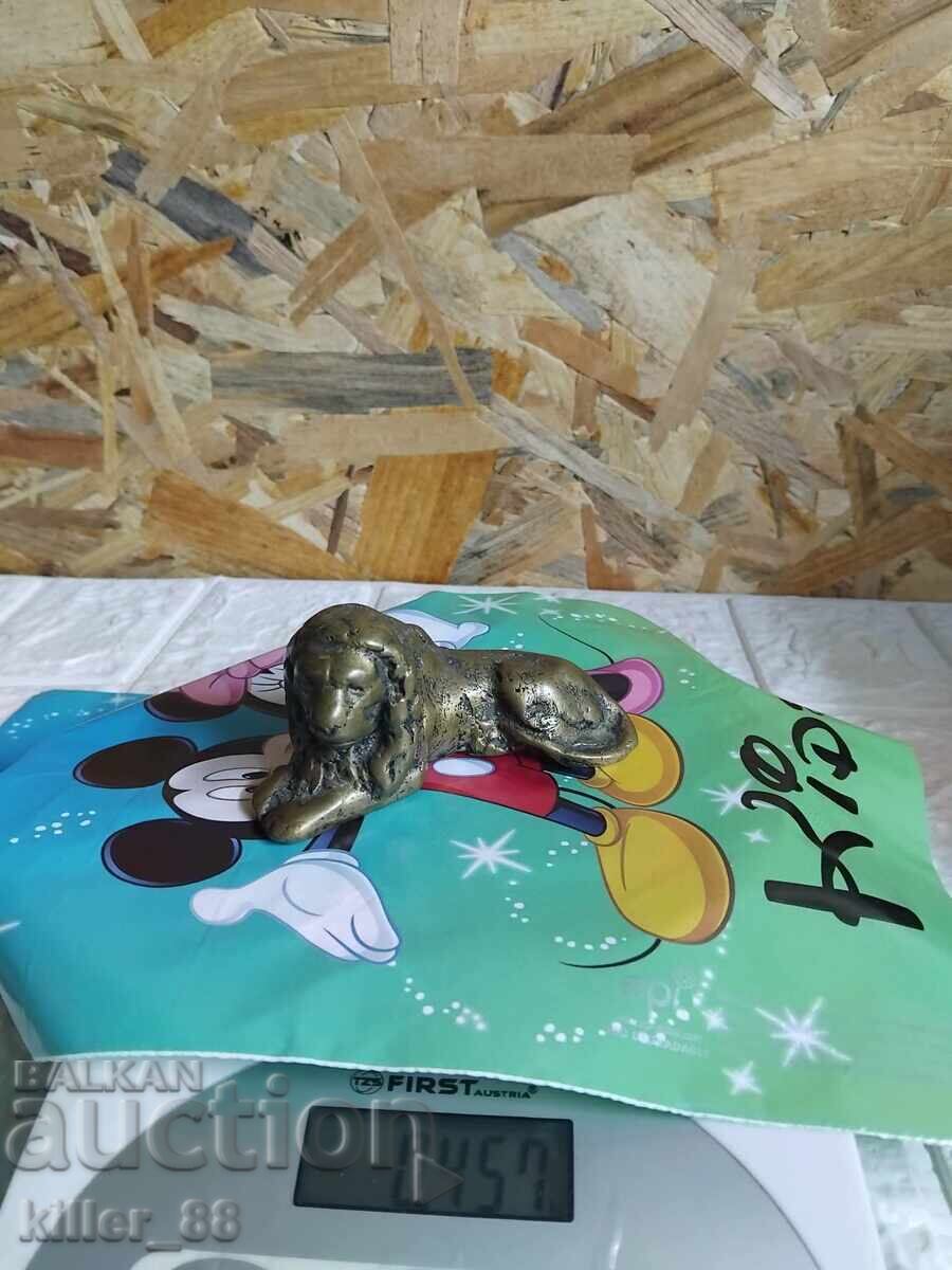 Statuetă veche din bronz reprezentând un leu