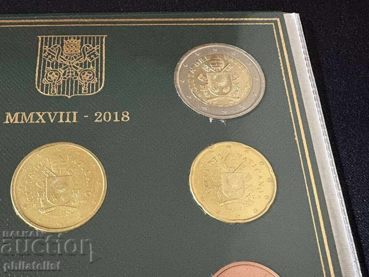 Licitație Vatican 2018 - set complet de la 1 cent la 2 euro BU Licitație Vatican 2018 - set complet de la 1 cent la 2 euro BU
