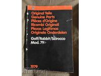 Original Parts Golf, Rabbit, Scirocco VW 1979