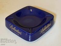 Ballantine's whiskey porcelain ashtray