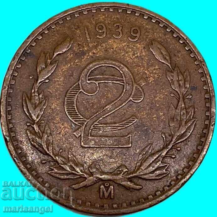 Licitație Mexic 1939 2 centavos - nominal rar Licitație Mexic 1939 2 centavos - nominal rar