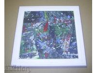 Momchil Voynov sings - acrylic painting on canvas
