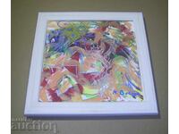Momchil Voynov sings - acrylic painting on canvas