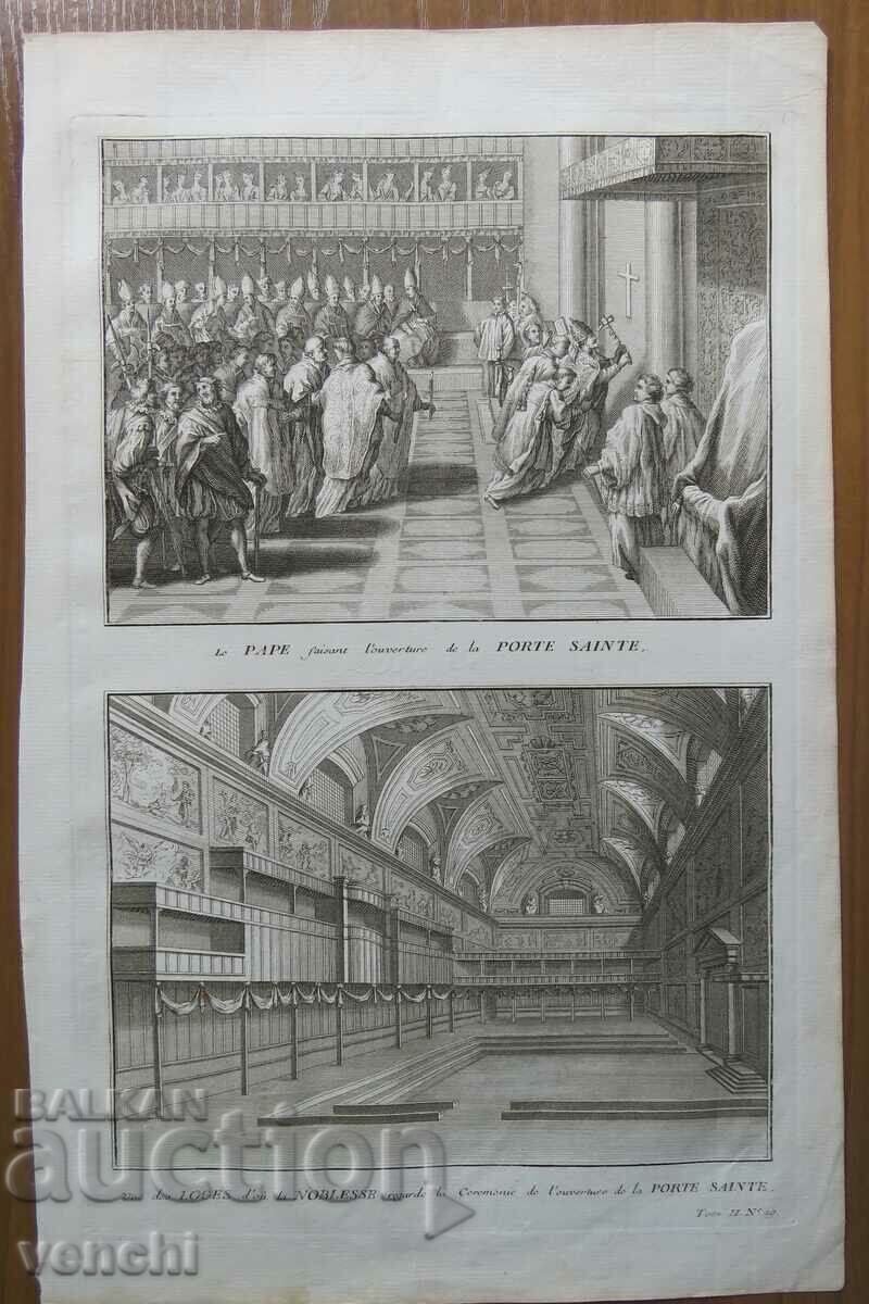1727 - ΧΑΡΑΚΤΙΚΟ - Ο Πάπας ανοίγει την Ιερά Πύλη - ΠΡΩΤΟΤΥΠΟ 1727 - ΧΑΡΑΚΤΙΚΟ - Ο Πάπας ανοίγει την Ιερά Πύλη - ΠΡΩΤΟΤΥΠΟ