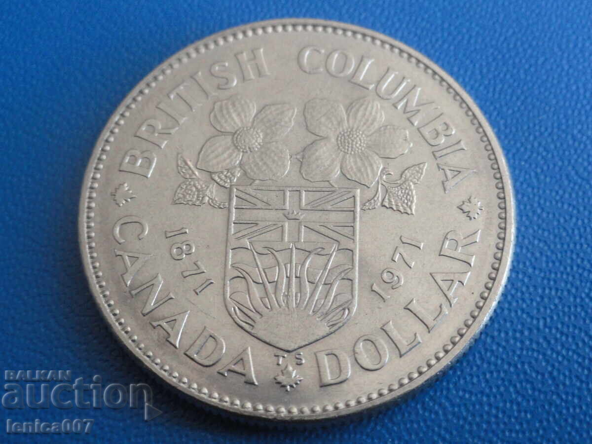 Canada 1971 - 1 Dollar "British Columbia" (BU) Canada 1971 - 1 Dollar "British Columbia" (BU)