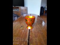 Old Russian wooden cup, Khokhloma