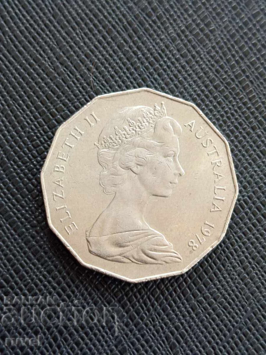 Australia 50 cenți, 1978 cu preț € 1.10 | 2.15 BGN