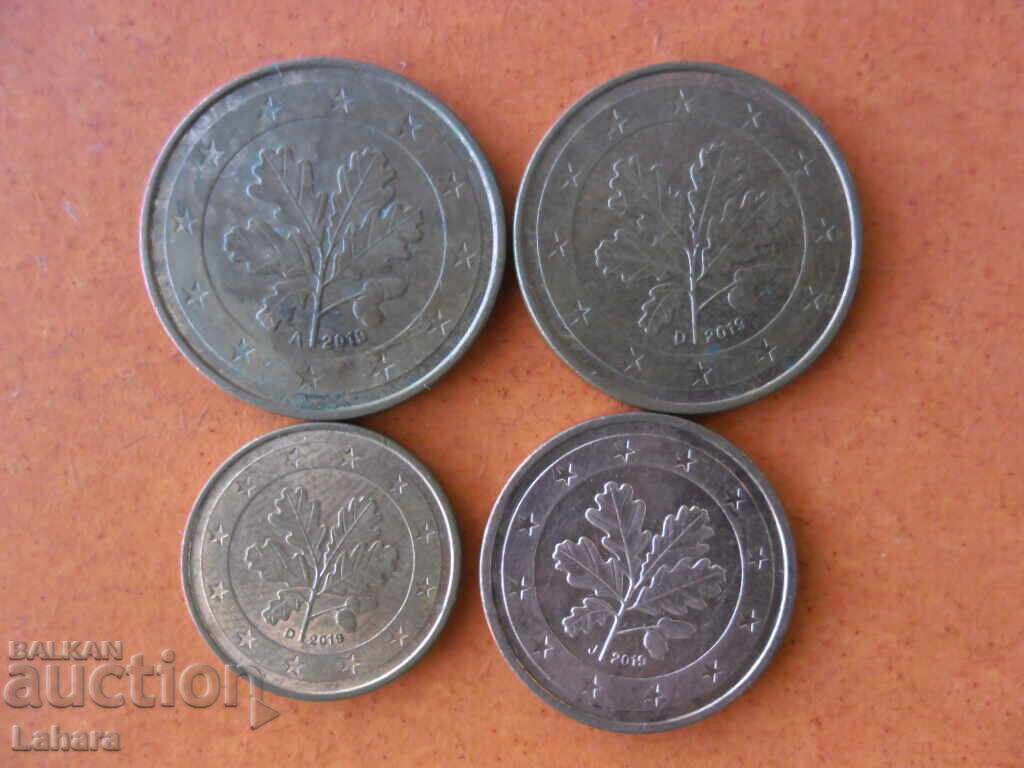 1 , 2 и 5 евро цента 2019 г. Германия с цена € 0.40 | 0.78 лв.