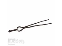 Old forged tongs, fireplace tongs