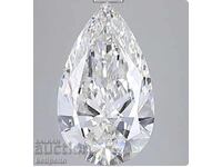 Diamant de laborator în formă de pară de 5,00 ct, certificat IGI