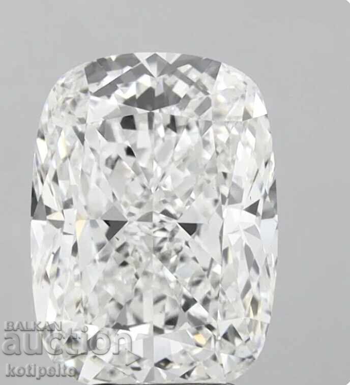 Diamant creat în laborator, formă Cushion, 5.00ct, certificat IGI Diamant creat în laborator, formă Cushion, 5.00ct, certificat IGI