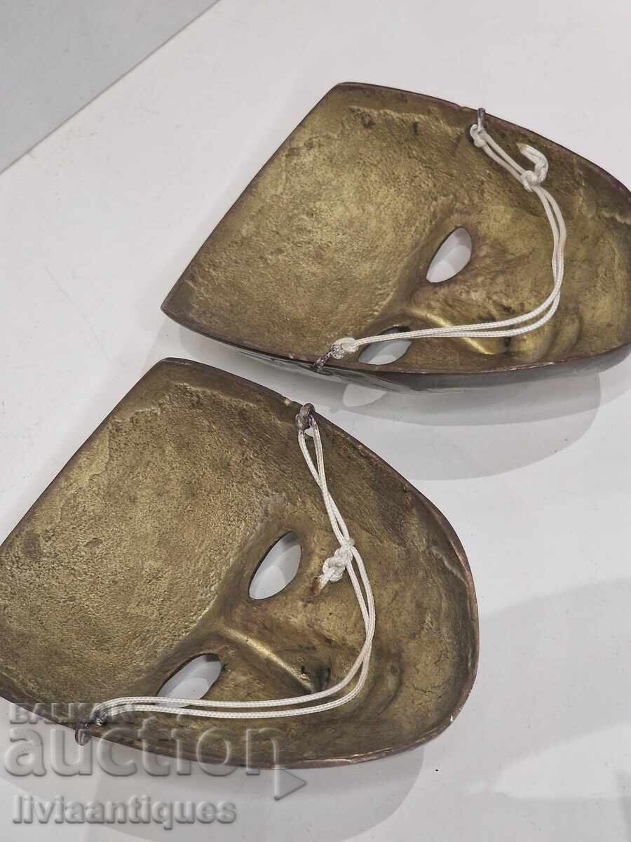 Bronze masks 15cm/11cm/5cm - 7