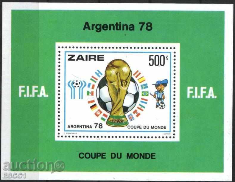 Clean SP bloc de fotbal 1978 din Zair