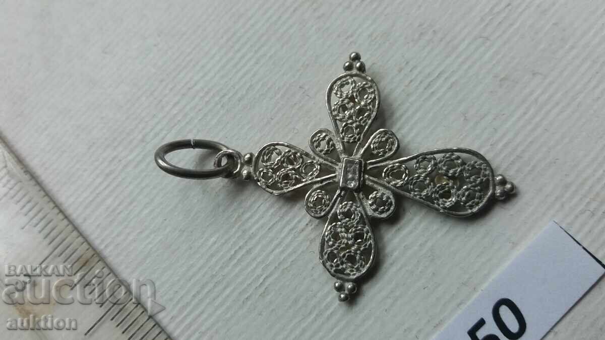 CRUCE DE ARGINT - EXECUȚIE ELEGANTĂ - FILIGRAN - 5 CRUCE DE ARGINT - EXECUȚIE ELEGANTĂ - FILIGRAN - 5