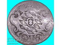 1 kreĭtser 1758 Bavariya Germaniya Maksimilian Ĭozef Rar