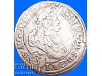 Силезия 3 кройцера 1696 Леополд Австрия сребро