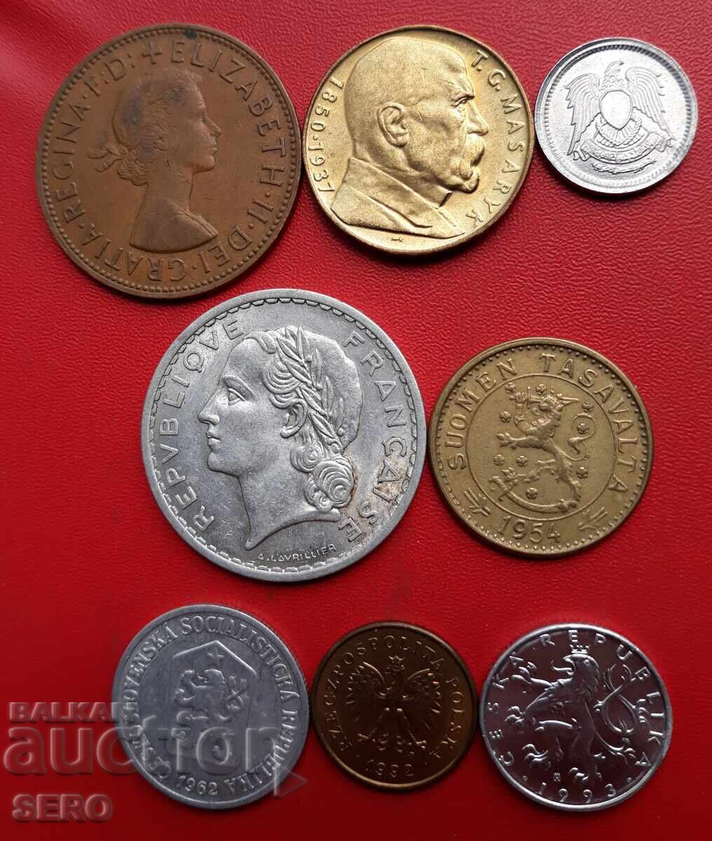 Lot mixt de 8 monede cu preț € 0.51 | 1.00 BGN Lot mixt de 8 monede cu preț € 0.51 | 1.00 BGN