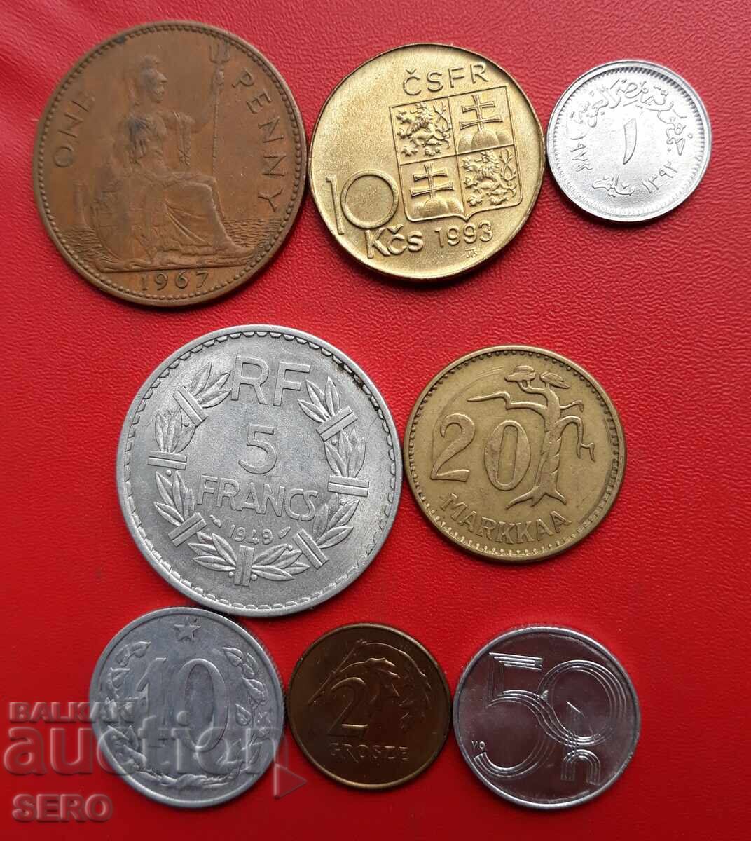 Lot mixt de 8 monede Lot mixt de 8 monede
