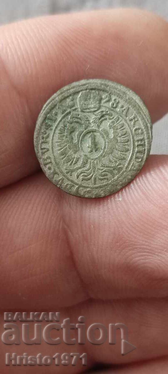 1 kreuzer 1698 Silezia cu preț € 22.00 | 43.03 BGN