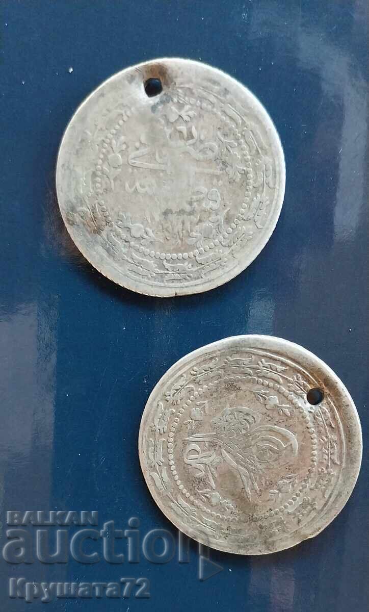 Ottoman Silver coins with holes