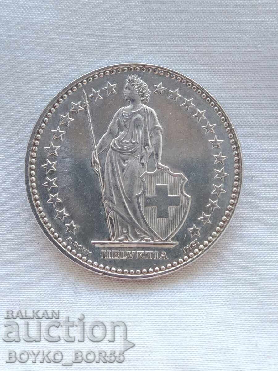 Livrarea Monedă UNC 2 Franci Elvețieni 2010 Elveția