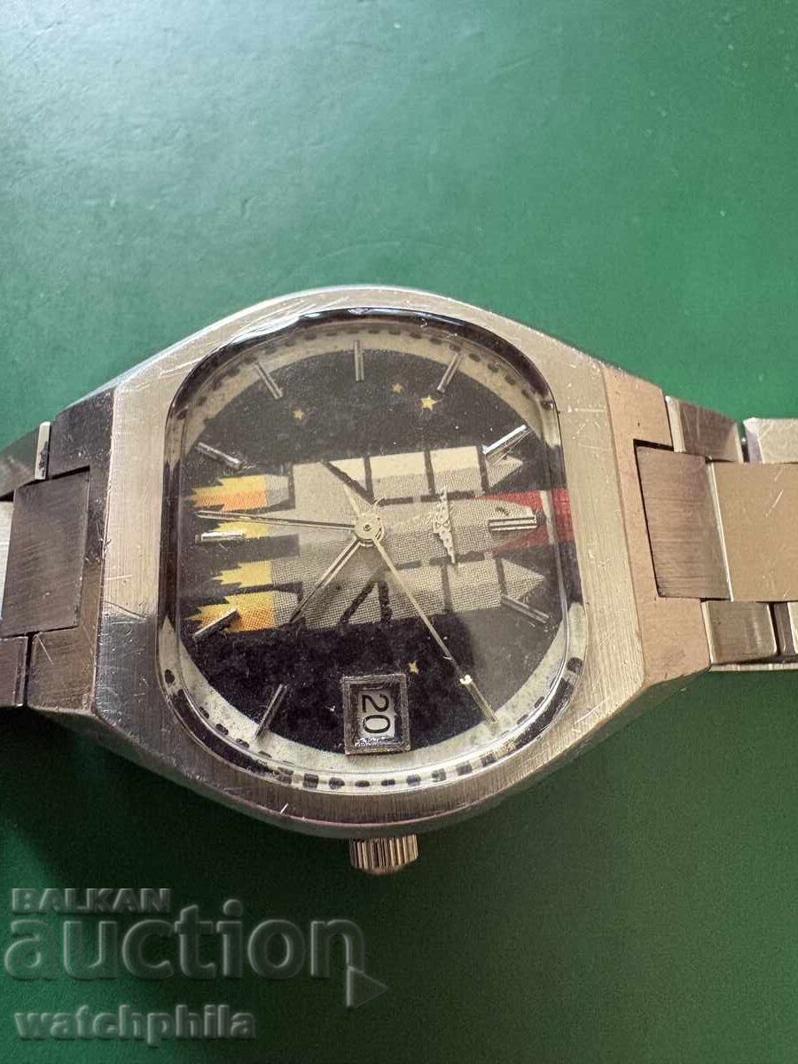 Longines Automatic Men's watch, painted dial. Rare - 6