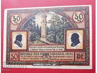 Банкнота-Германия-Тюрингия-Илменау-50 пфенига 1921