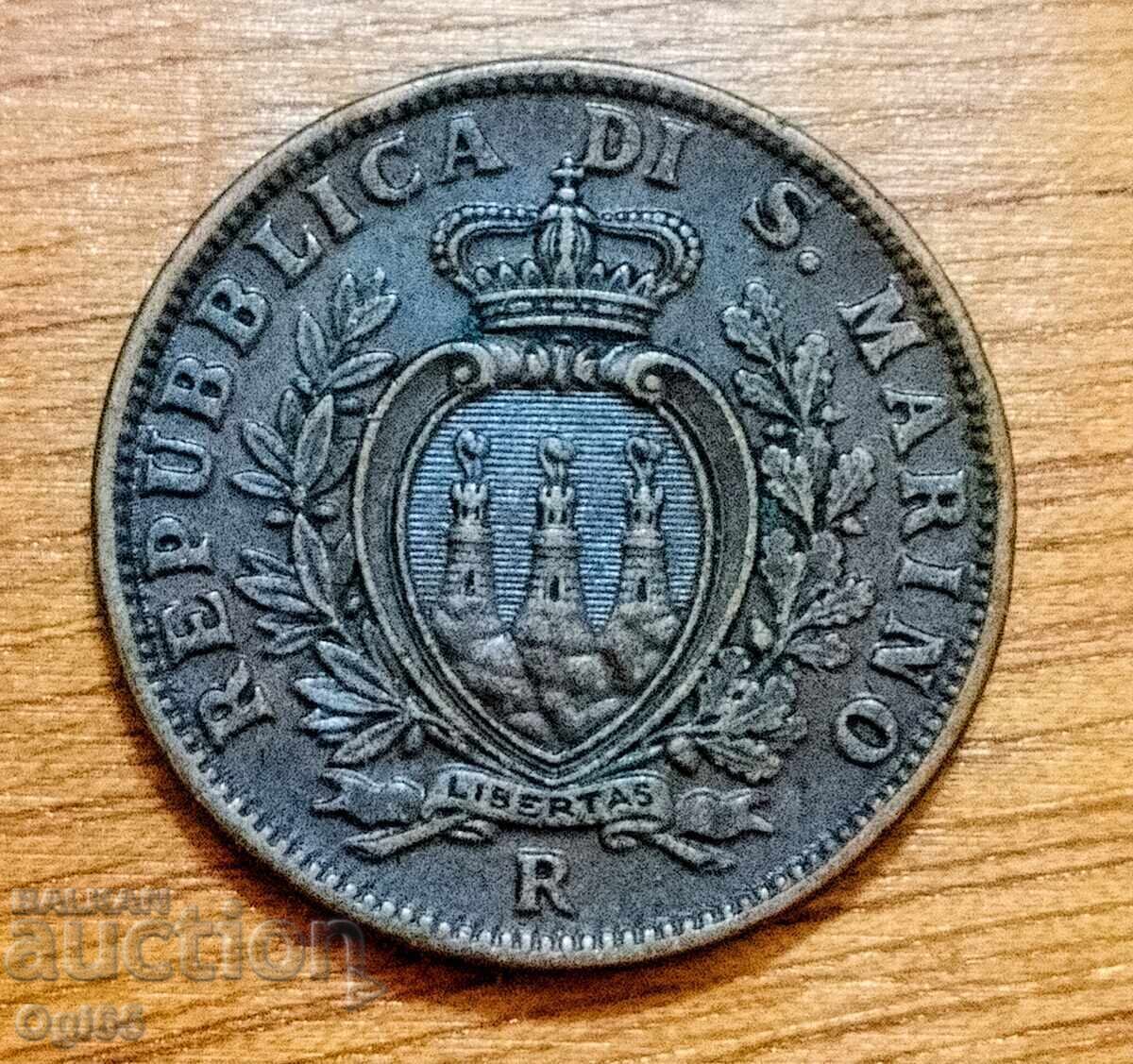 Стара много красива монета от република Сан Марино 10 центим с цена € 5.50 | 10.76 лв. Стара много красива монета от република Сан Марино 10 центим с цена € 5.50 | 10.76 лв.