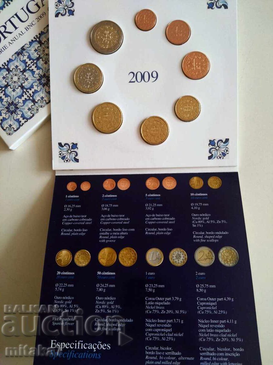 Сет монети 2009 година, Португалия с цена € 17.00 | 33.25 лв.