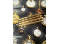 4 gold pencils/pens England 1930s 9k and 14k gold