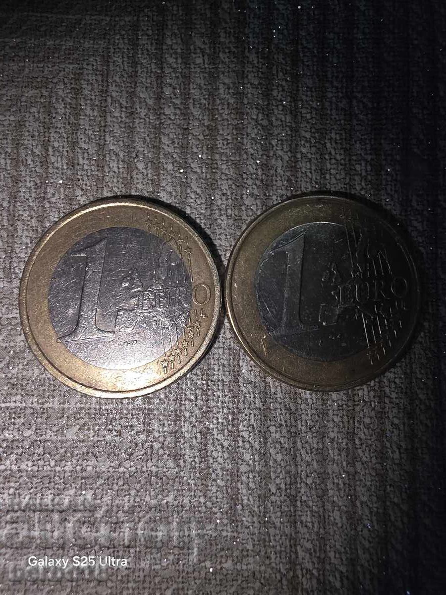 Licitație Monedă euro de 1 euro bătută cu matriță ruptă