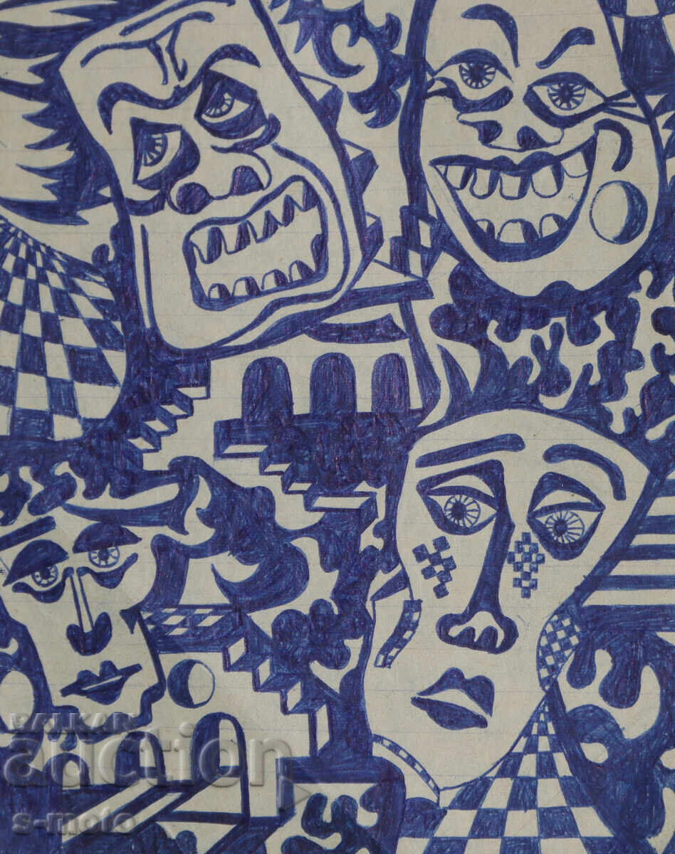 Tablou compoziție figurativă abstractă - 6