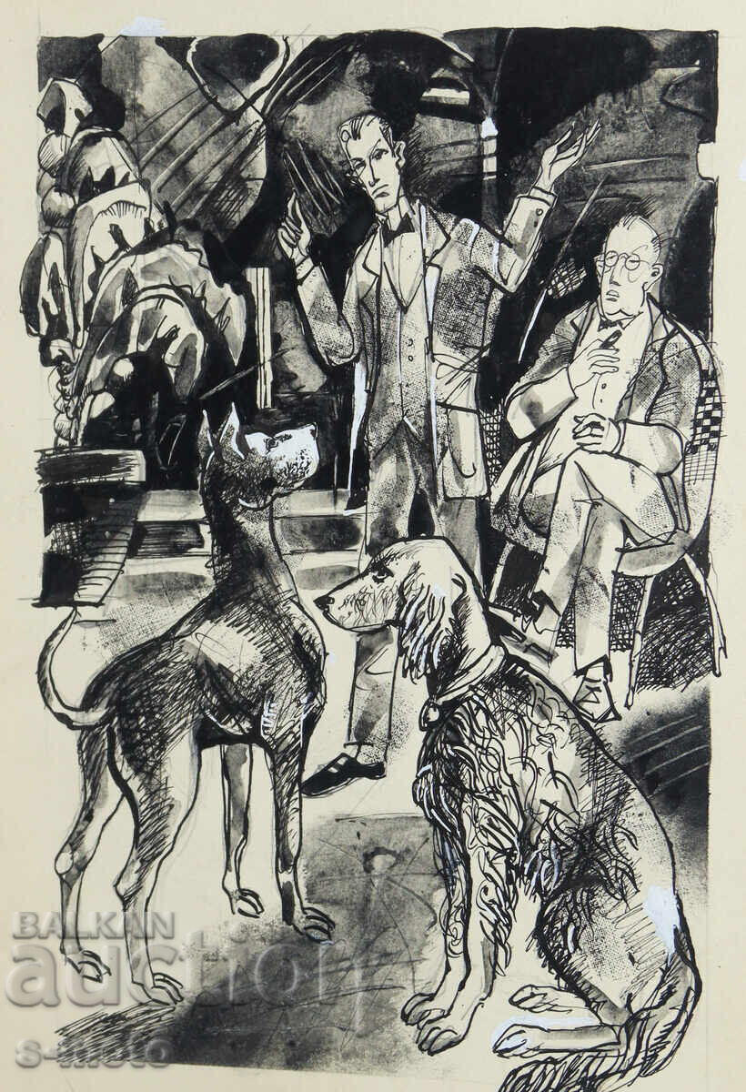 Ilia Goshev tablou tuș / tempera ilustrație Ilia Goshev tablou tuș / tempera ilustrație