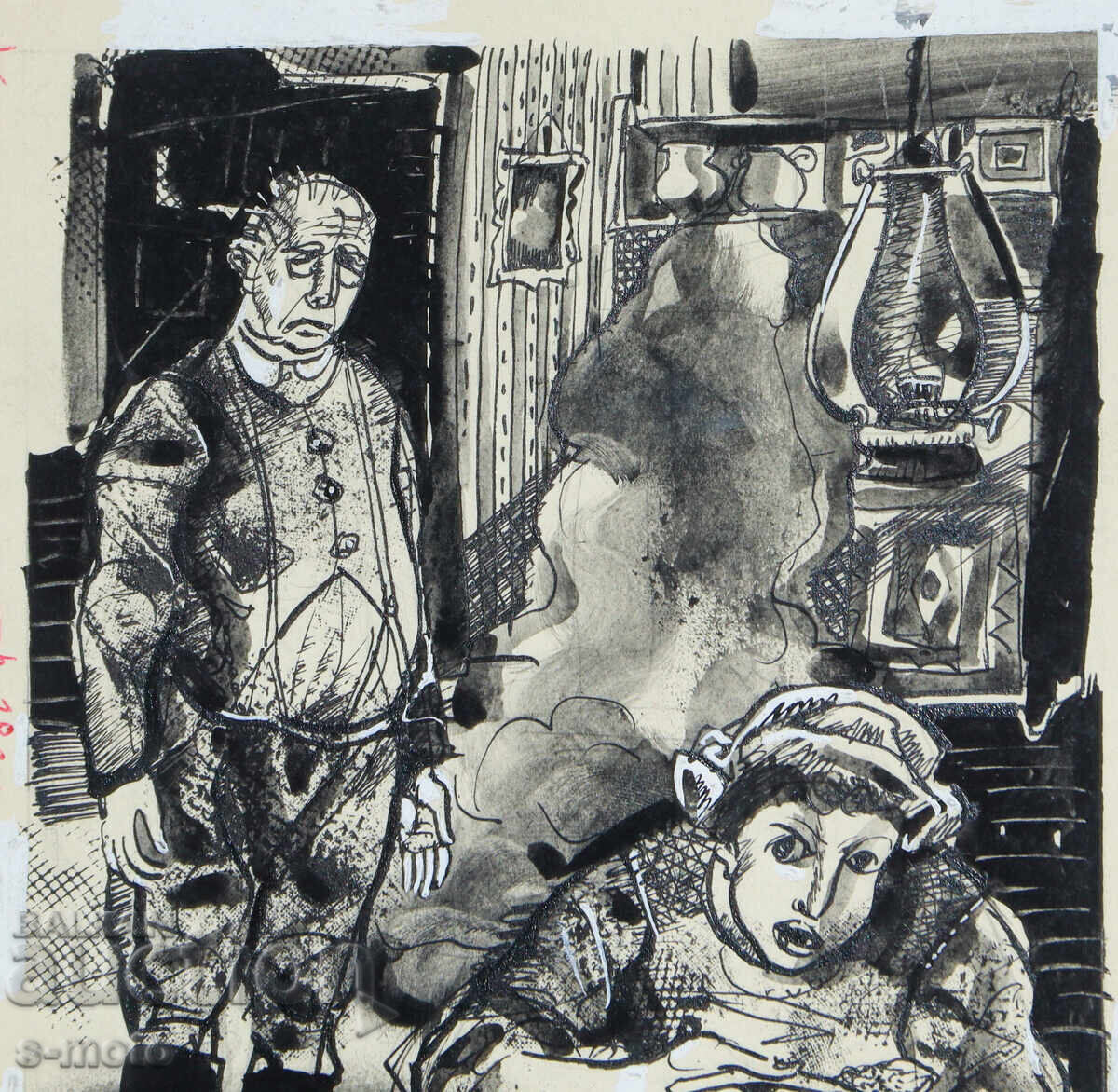 Livrarea Ilia Goshev tablou tuș / tempera ilustrație