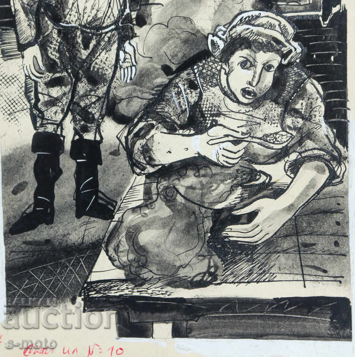Ilia Goshev tablou tuș / tempera ilustrație - 5