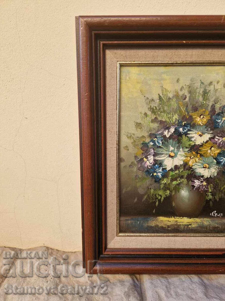 Masterful antique original oil painting on canvas - 7