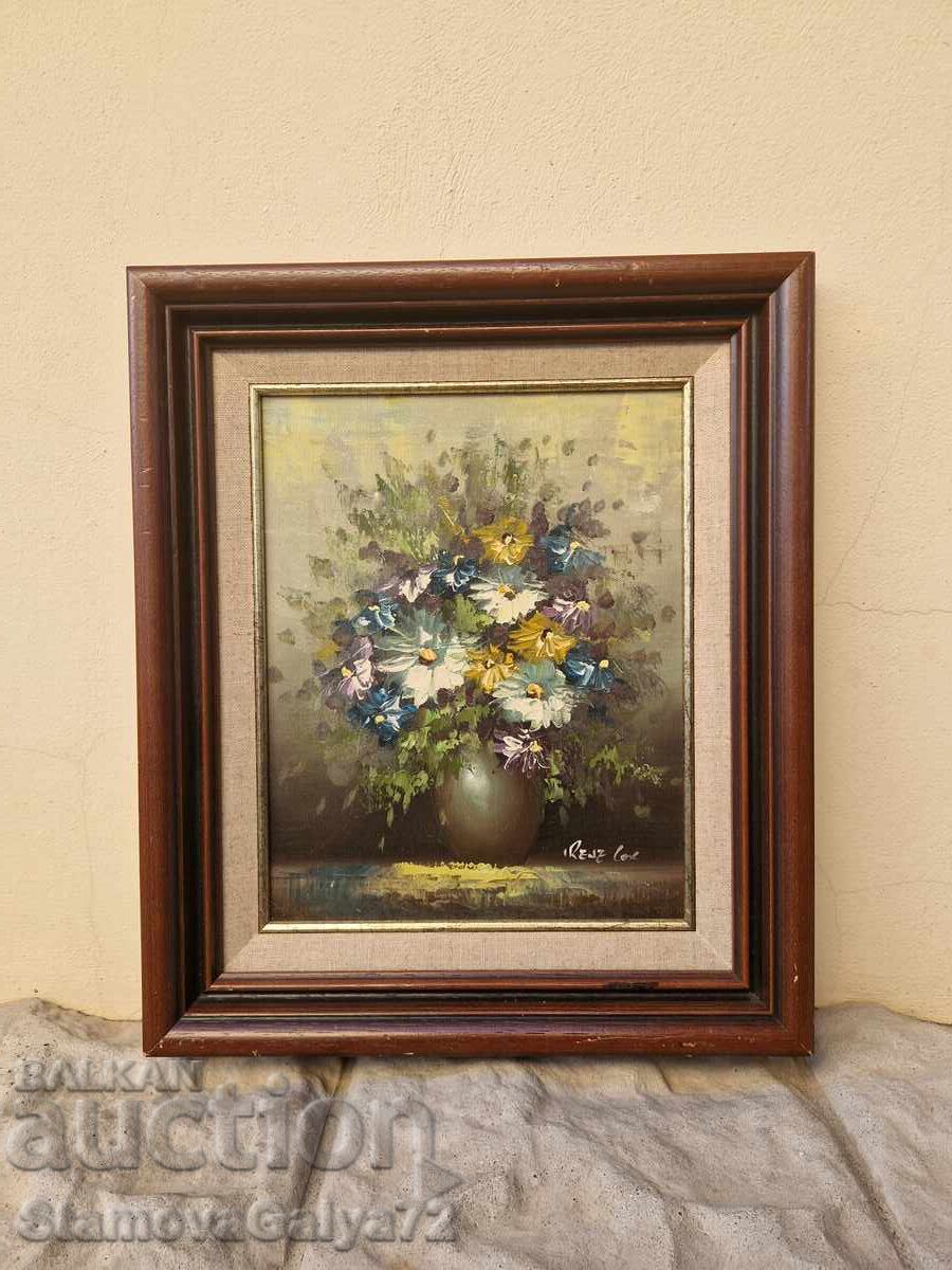 Masterful antique original oil painting on canvas