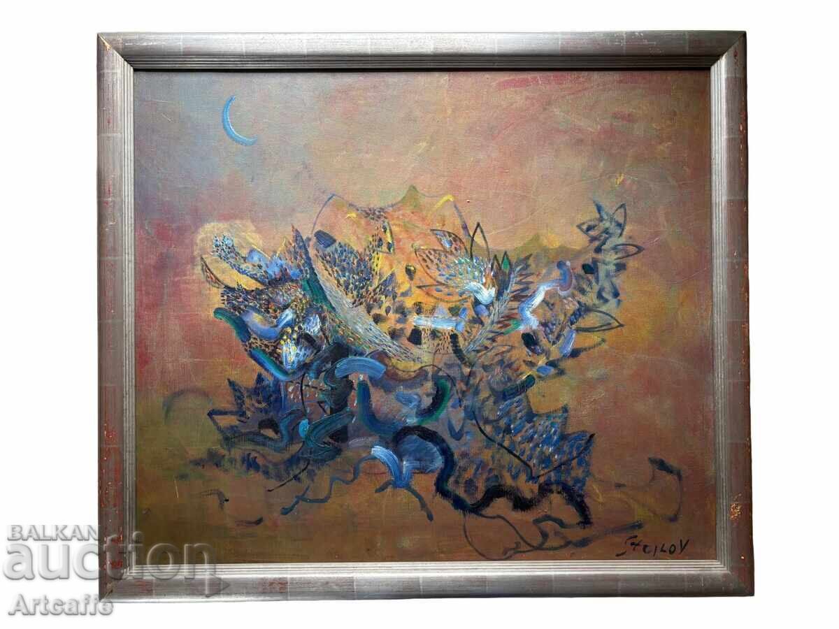 Prof. Stoimen Stoilov - oil on canvas, signed, 90s - 5