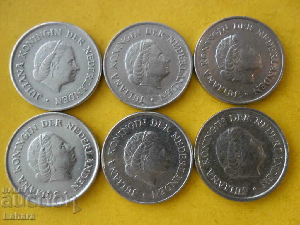25 σεντς 1966 έως 1980 Ολλανδία με τιμή € 0.01 | 0.02 BGN