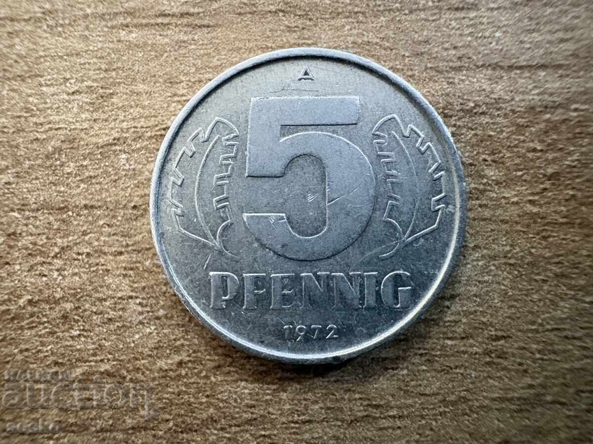 GDR - 5 Pfennig (1972) GDR - 5 Pfennig (1972)