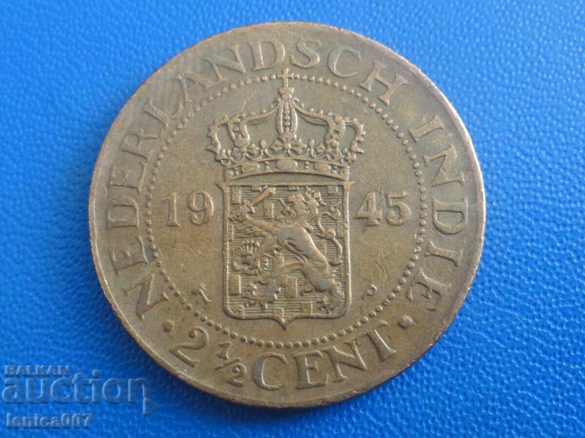 Niderlandska Iztochna India 1945g. - 2½ tsenta - 5